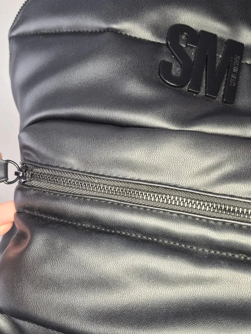 STEVE MADDEN Black Nylon Backpack  Travel School Gym